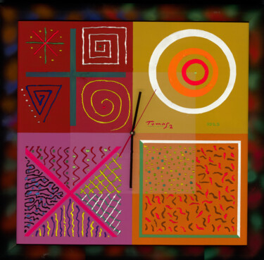 Painting titled "Board games" by Tomasz, Original Artwork, Acrylic