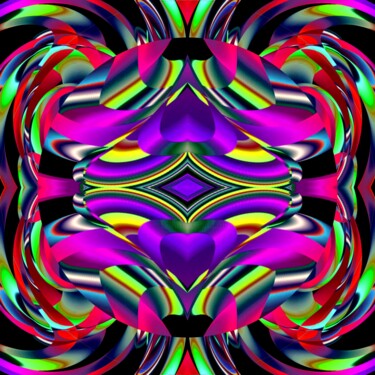 数字艺术 标题为“Colorful Pattern #1…” 由Jeb Gaither, 原创艺术品, 2D数字工作