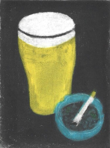 Printmaking titled "Bière clope" by Philippe Drouot, Original Artwork, Engraving