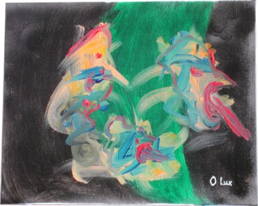 Painting titled "Le Cri" by Olivier Lux, Original Artwork, Acrylic