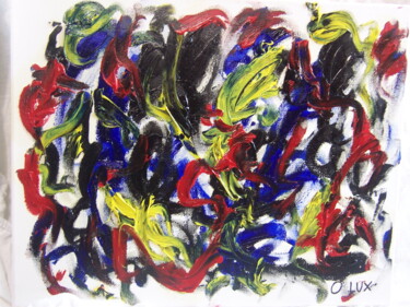 Schilderij getiteld "Animalité vivante" door Olivier Lux, Origineel Kunstwerk, Olie