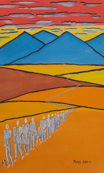 Pintura titulada "2024-1" por Reyes Solis Fernandez, Obra de arte original, Témpera