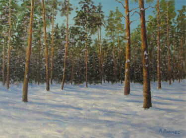Pintura titulada "Солнце в сосновом л…" por Andrei Abramov (Andrei Liumes), Obra de arte original, Oleo