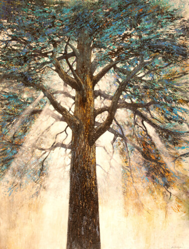 Painting titled "" RENCONTRE " Le cè…" by Joss Blanchard, Original Artwork, Acrylic Mounted on Wood Stretcher frame