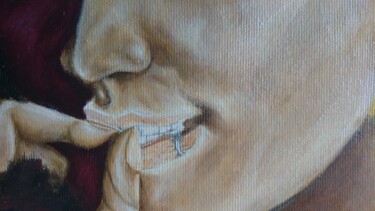 Pittura intitolato "C" da Giuseppe Dorazio (gd), Opera d'arte originale, Olio