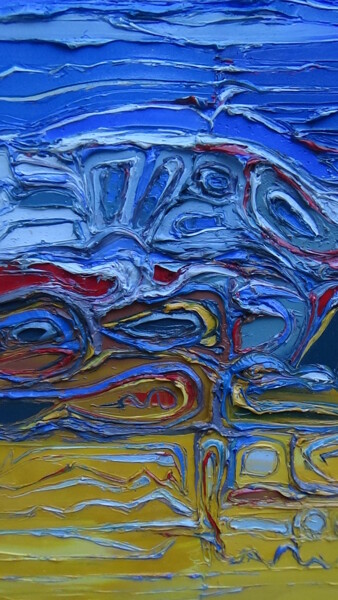 Peinture intitulée "gros plan sur la ma…" par Frederic Servian, Œuvre d'art originale, Huile