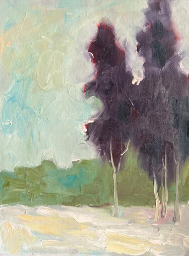 Pittura intitolato "November" da Isolde Pavlovskaya, Opera d'arte originale, Olio Montato su Cartone