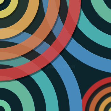 Digital Arts titled "Des cercles en espa…" by Wolf Thiele, Original Artwork, 2D Digital Work