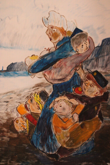 绘画 标题为“Waiting for the sai…” 由Mikhey Chikov, 原创艺术品, 丙烯