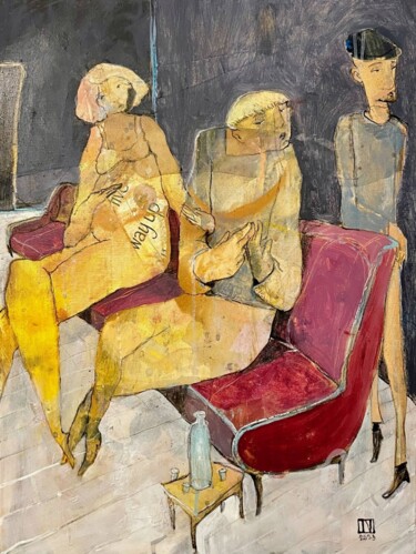 Pittura intitolato "It's The Vodka Talk…" da Ilya Volykhine, Opera d'arte originale, Olio
