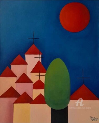 Peinture intitulée "Sem tituloII" par Diva Laranja, Œuvre d'art originale, Huile