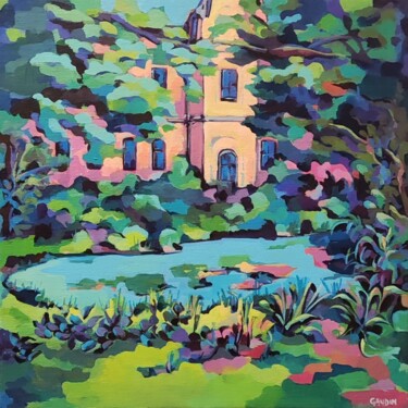 Square du temple, Paris Painting titled "Square du temple, P…" by Veronique Gaudin, Original Artwork, Acrylic Mounted on Wood Stretcher frame
