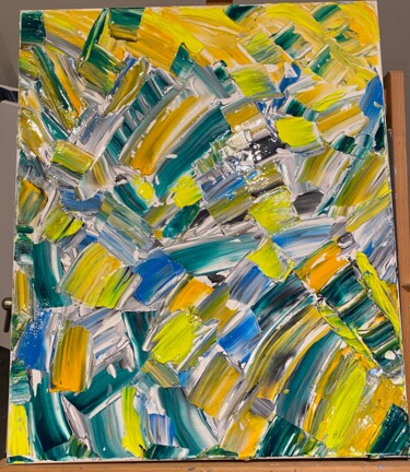 Painting titled "Les jours eclatants" by Audrey Letheux, Original Artwork, Acrylic
