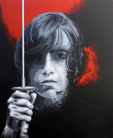 Pintura titulada "retracto artista Es…" por Italo Somma, Obra de arte original, Acrílico