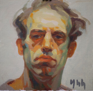 Картина под названием "Oil painting portra…" - Yuehua He, Подлинное произведение искусства, Масло