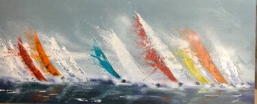 Route du Rhum: top départ ! "Route du Rhum: top…" başlıklı Tablo Claire Morand tarafından, Orijinal sanat, Akrilik
