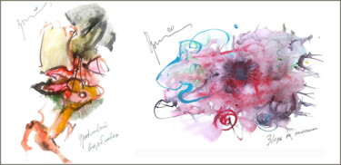 Digital Arts titled "the ugly camel and…" by Dima Dima Vil Ms Wilms (Rok Zivopisec Rock Painter), Original Artwork, Watercol…