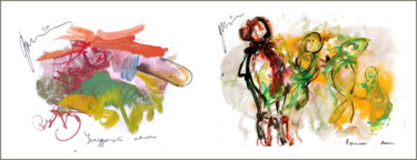 Pointing finger - an adult with children 数字艺术 标题为“Pointing finger - a…” 由Дима Dima Вильмс Wilms (Рок-Живописец Rock-Painter), 原创艺术品, 水彩