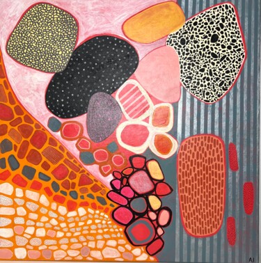 Schilderij getiteld "Stones in my pockets" door Alyona Judina, Origineel Kunstwerk, Acryl