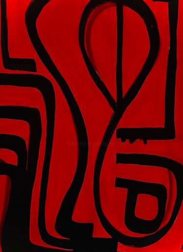 图画 标题为“Forms and figures” 由Greg Powell, 原创艺术品, 标记