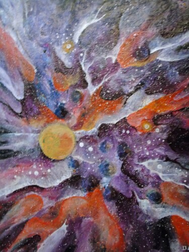 Pittura intitolato "Cosmos 27" da Robert Daout, Opera d'arte originale, Acrilico Montato su Telaio per barella in legno