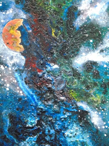 Pittura intitolato "Cosmos 30" da Robert Daout, Opera d'arte originale, Acrilico Montato su Telaio per barella in legno