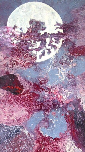 绘画 标题为“Cosmos 35  B” 由Robert Daout, 原创艺术品, 丙烯 安装在木质担架架上
