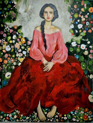 绘画 标题为“IN THE GARDEN” 由Lidia Zadeh Petrescu, 原创艺术品, 丙烯