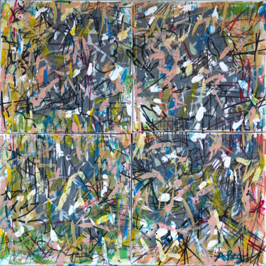 Schilderij getiteld "FKB" door Philippe Le Bec, Origineel Kunstwerk, Acryl