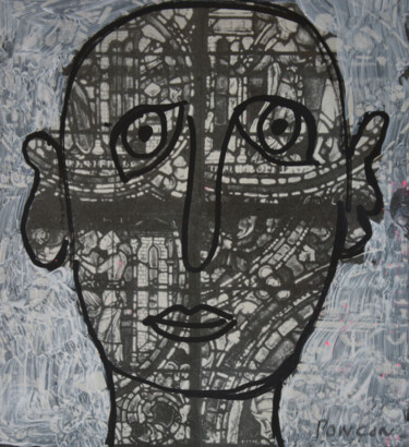 Painting titled "Improvisation 02" by Alain Ponçon, Original Artwork, Acrylic