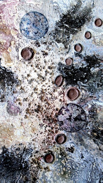 Painting titled "Cosmos 47" by Robert Daout, Original Artwork, Acrylic Mounted on Wood Stretcher frame