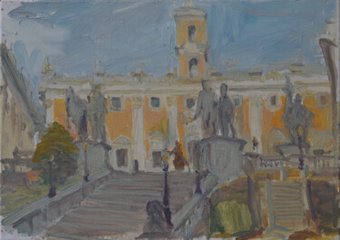 Capitoline Hill Painting titled "Capitoline Hill" by Hennadii Volokitin, Original Artwork, Oil