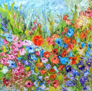 Je rêve à la Provence Peinture intitulée "Je rêve à la Proven…" par Nicole Caron, Œuvre d'art originale, Huile