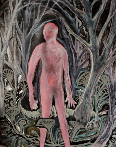 Drawing titled "In the twilight" by Coco Sanne Hassink, Original Artwork, Charcoal
