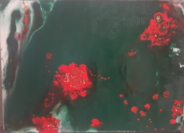 Peinture intitulée "vue du ciel" par Michelle Mata, Œuvre d'art originale, Acrylique