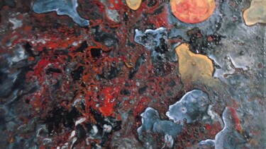 제목이 "Cosmos 49"인 미술작품 Robert Daout로, 원작, 아크릴 나무 들것 프레임에 장착됨
