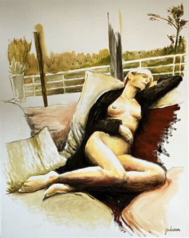 "Sunday" Peinture intitulée ""Sunday"" par Julie Vandeputte, Œuvre d'art originale, Huile Monté sur Châssis en bois