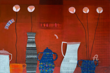 Painting titled "That Tastes Wonderf…" by Robin Kerr, Original Artwork, Acrylic