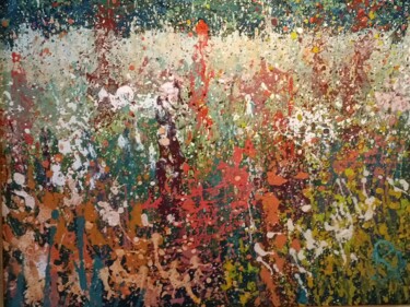 Peinture intitulée "mon pré d'en haut" par Rudolf Otto, Œuvre d'art originale, Acrylique