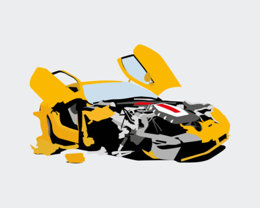 数字艺术 标题为“CRASHED 7” 由Daniel Chastan, 原创艺术品, 数字油画