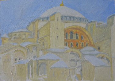 Hagia Sophia of Constantinople Painting titled "Hagia Sophia of Con…" by Hennadii Volokitin, Original Artwork, Oil