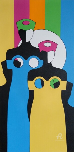 Les reines Peinture intitulée "Les reines" par Catherine Bertaud, Œuvre d'art originale, Acrylique