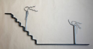 Escultura titulada ""DESPEDIDA"" por Juan Carlos Sánchez De La Nieta, Obra de arte original, Metales