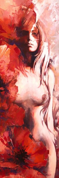 绘画 标题为“Red poppies” 由Ekaterina Shenayeva, 原创艺术品, 丙烯
