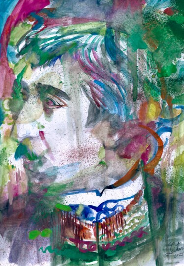 Pintura titulada "PAUL GAUGUIN" por Lautir, Obra de arte original, Acuarela