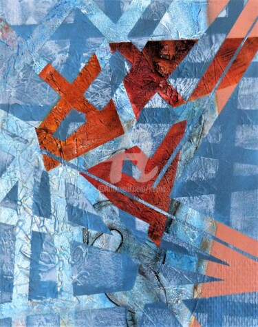 Peinture intitulée "MIKADO 2" par Keyno, Œuvre d'art originale, Acrylique Monté sur Châssis en bois