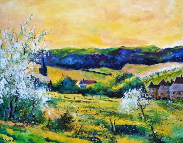 绘画 标题为“Spring in my countr…” 由Pol Ledent, 原创艺术品, 油 安装在木质担架架上