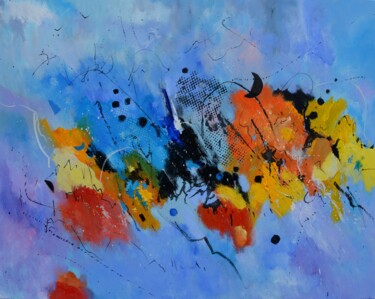 「Sratos motion」というタイトルの絵画 Pol Ledentによって, オリジナルのアートワーク, オイル ウッドストレッチャーフレームにマウント