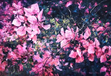 Bougainvillea Malerei mit dem Titel "Bougainvillea" von Ekaterina Shenayeva, Original-Kunstwerk, Acryl