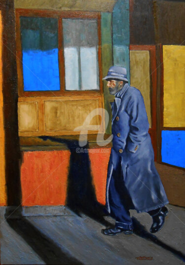 "On an important matter ..." Painting titled ""On an important ma…" by Arthuris, Original Artwork, Oil